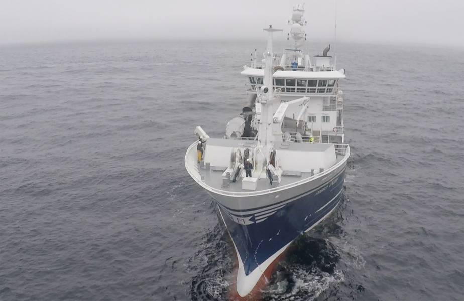 Birdview已经在挪威的渔船上测试了无人机。鸟瞰图。