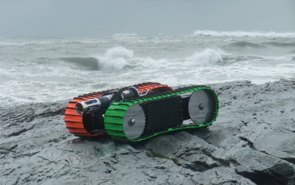 Figura 1 A esteira rolante da zona de surf da lontra do mar. Imagem: C-2 Innovations, Inc.
