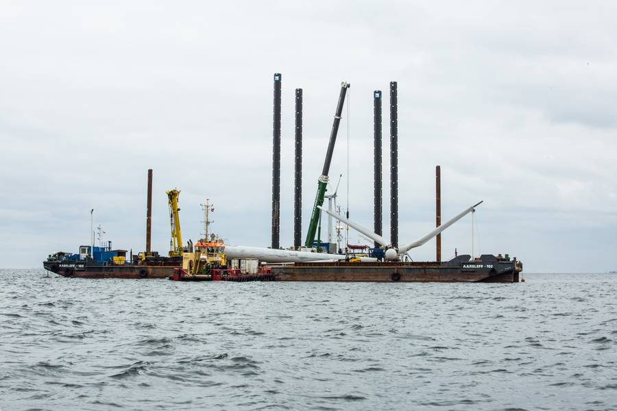 Vindeby, o primeiro parque eólico offshore do mundo, foi desativado pela DONG Energy, agora Orsted, em 2016. (Foto: Orsted)