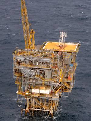 Bass StraitのBarracoutaプラットフォーム（写真：ExxonMobil）