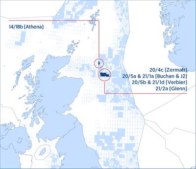 Descripción general del mapa de licencias de petróleo y gas de Jersey - Mapa de Jersey Oil and Gas
