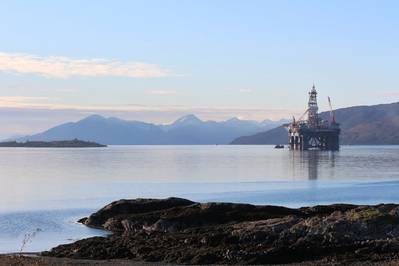 Die Ocean Greatwhite, bevor sie sich auf den Weg machte, um Blackrock und Lyon zu bohren. (Foto: Elaine Maslin)