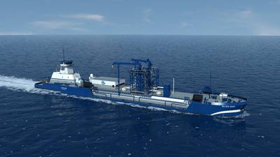 File Image: Harvey-Gulfs (Q-LNG) zukünftiges ATB LNG Bunkerschiff beinhaltet eine Charter mit Shell. Bild: HGIM