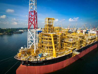 O Kaombo FPSO apoia a produção em campo total da major francesa no campo offshore de Kaombo, em Angola. (Foto: Total)