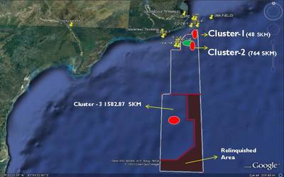 Mapa de localização do bloco KG-DWN-98/2 (Imagem: Departamento de Comércio do Reino Unido)