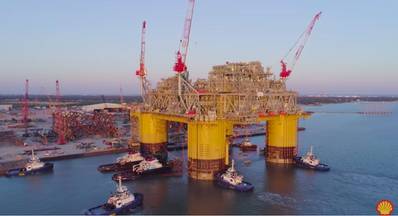Shellは2010年にAppomattoxで油を発見し、2015年にFIDを取得しました。水深2,400フィートのフィールドは2019年に生産を開始する予定です。（画像：Shell）