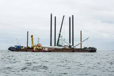 Vindeby, o primeiro parque eólico offshore do mundo, foi desativado pela DONG Energy, agora Orsted, em 2016. (Foto: Orsted)