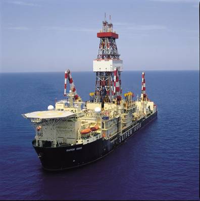El buque de perforación de Saipem Saipem 10000 en el campo Zohr operado por Eni en la concesión Shorouk en el Mar Mediterráneo (Foto: Saipem)