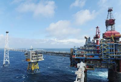 O campo de Sleipner no Mar do Norte. (Foto: Harald Pettersen / Equinor)