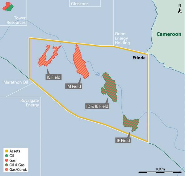 Alguns dos blocos offshore de Camarões (Imagem: New Age)