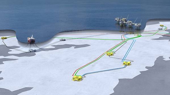 Diseño submarino de Johan Sverdrup (Imagen: Equinor)