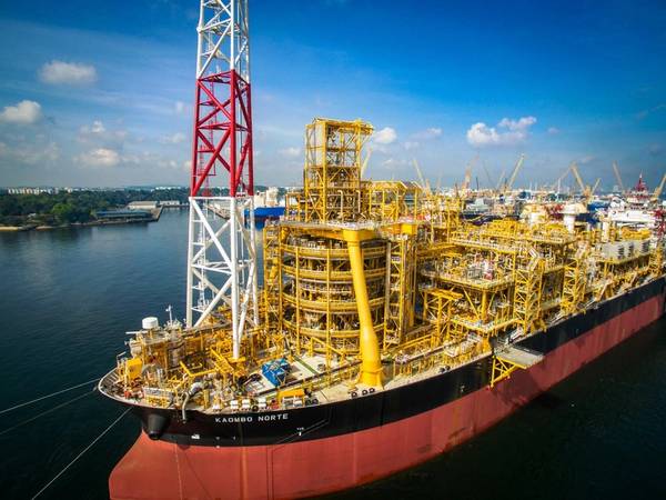 O Kaombo FPSO apoia a produção em campo total da major francesa no campo offshore de Kaombo, em Angola. (Foto: Total)