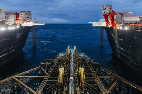 Pioniergeist Pipelaying Schiff. Foto: Informationsdirektion Gazprom