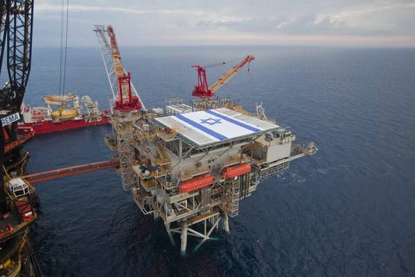 Plataforma Tamar (Foto: Albatross Aerial Perspective Ltd. / Delek Drilling)