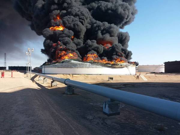 Schaden am Ras Lanuf Terminal 18. Juni 2018 (Foto: NOC)