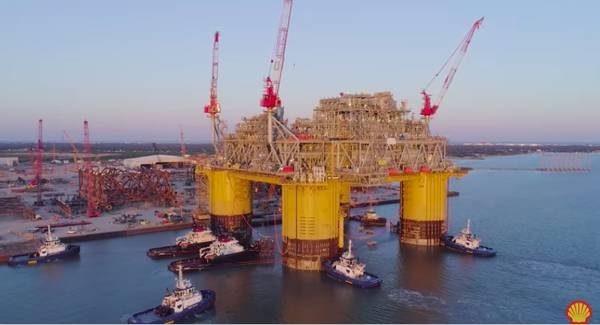 Shell encontró petróleo en Appomattox en 2010 y tomó FID en 2015. Se espera que el campo a una profundidad de agua de 2,400 pies comience la producción en 2019. (Imagen: Shell)