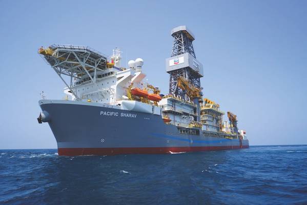 El barco de perforación Sharav de Pacific Drilling (Foto: Chevron)