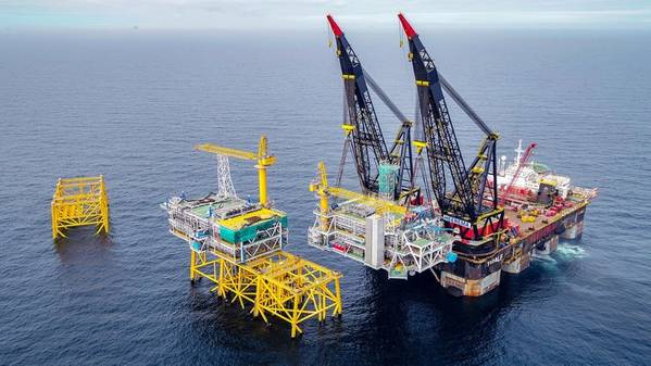 El campo de Johan Svedrup recibió el último módulo de plataforma vertical Equinor Roar Lindefjeld y Bo Randulff (Foto: Equinor)