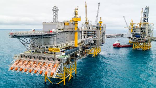 O campo de Johan Sverdrup no setor norueguês do Mar do Norte. (Foto: Espen Rønnevik / Øyvind Gravås / Equinor)