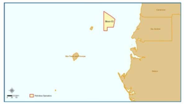 localização do Bloco 3, offshore – São Tomé e Príncipe (Crédito: Petrobras)