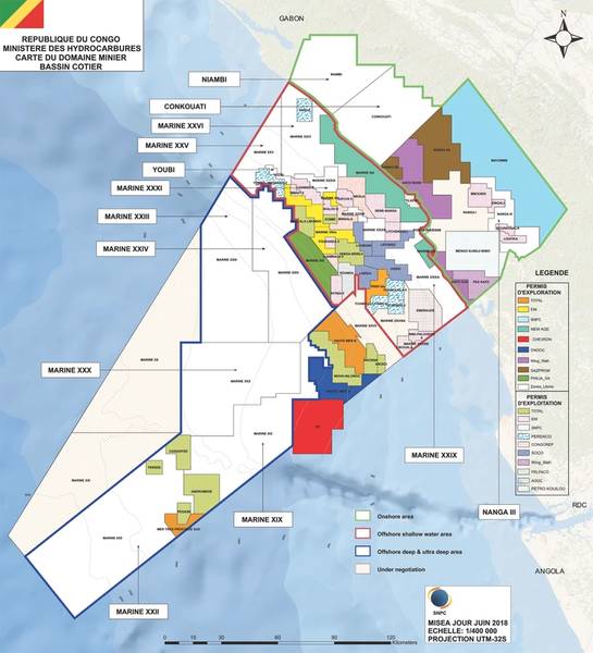 Нефтегазовые блоки Конго (Изображение: Министерство углеводородов)