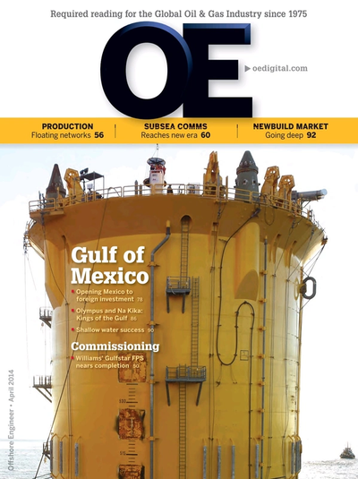 Cover of Apr/May 2014 issue of Offshore Engineer Magazine