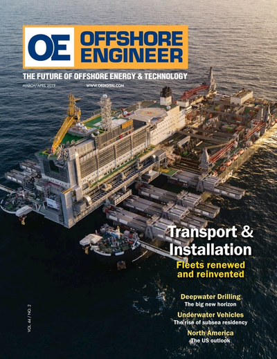 Cover of Mar/Apr 2019 issue of Offshore Engineer Magazine