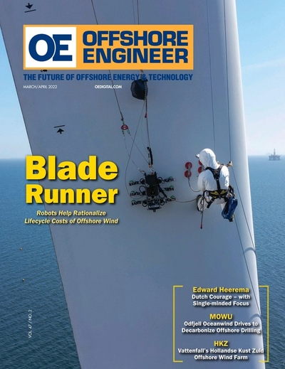 Cover of Mar/Apr 2022 issue of Offshore Engineer Magazine