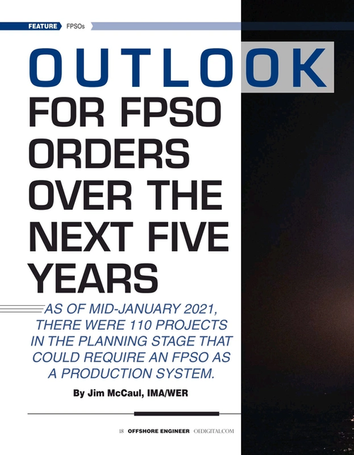 Offshore Engineer Magazine Cover Jan 2021 - Floating Production Outlook