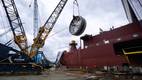 The Demag CC2800-1 mobile crane performing the capstan lift - Credit: Ulstein