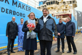 Godmother Rikke Eskjær and Olav Nakken, CEO of Kleven verft A/S after naming sereminy and delivery of Mærsk Maker. Photo: Olav Thokle - Fotomaritim
