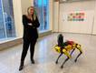 Minister of Petroleum and Energy Tina Bru delivering the HOD PDO approval to the Boston Dynamics developed robot dog Spot - Credit: Minister of Petroleum and Energy 