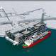 An LNG tanker next to the offshore Gravity Based Structure -Image Credit: Novatek