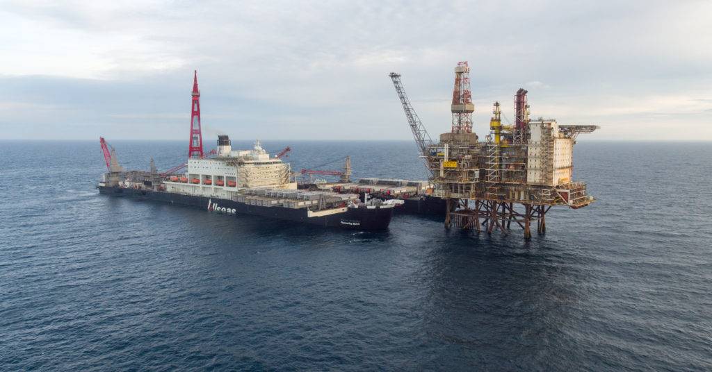 Allseas Removes Gyda Platform Topsides Allseas Removes Gyda Platform Topsides