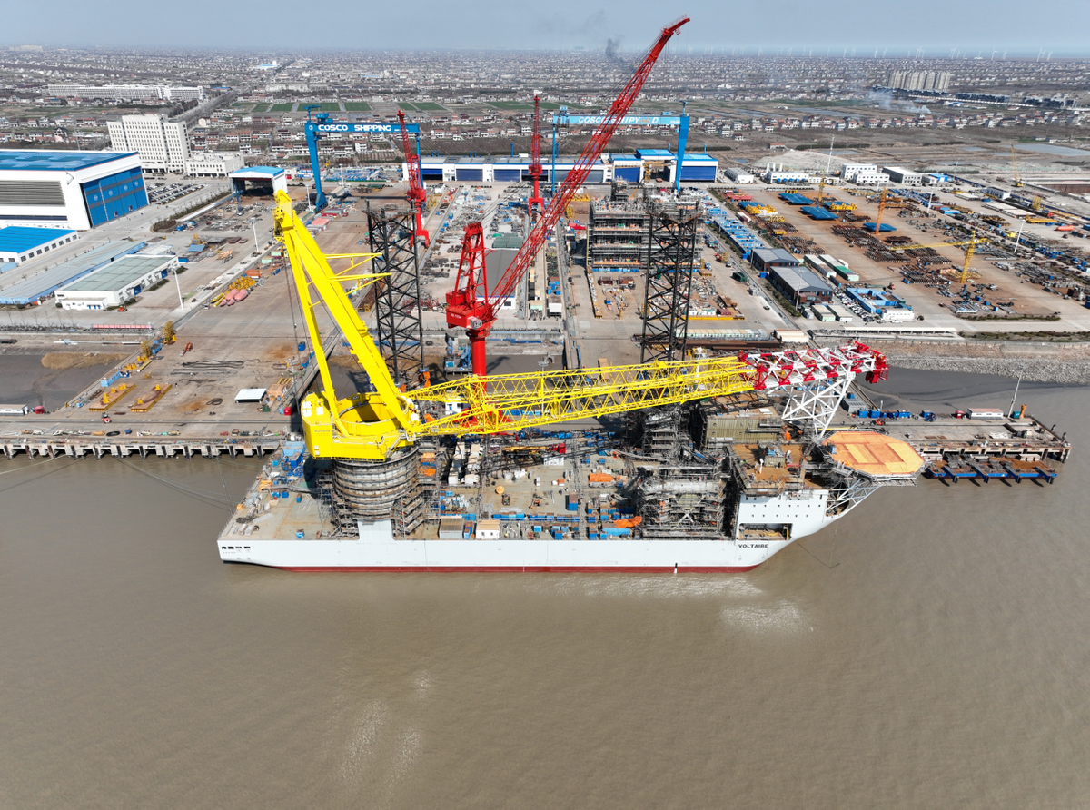 Largest Ever': Huge Leg Encircling Crane Installed on Jan De