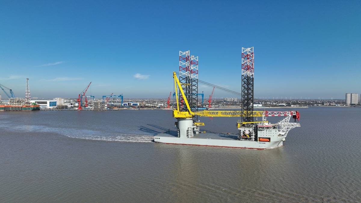 Jan De Nul's Giant Jack-up Vessel Delivered in China