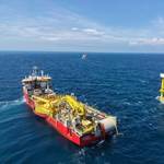 Export Cables, Offshore Substation In Place at Fengmiao I Offshore Wind Farm