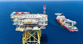 Hai Long offshore substation in the Taiwan Strait (Credit: Northland Power)