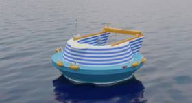 Illustration/CORE POWER's floating nuclear power plant design (Credit: CORE POWER)