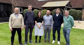 The newly formed TADEK leadership team celebrate at a recent company offsite
(Left to right: Rupert Raymond, Nigel Terry, Daniela Benites Munoz, Pierpaolo Ricci, Andrew French, James Tate – n.b Alastair Berry missing as he was offshore). © TADEK