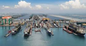 Three FPSOs, P-80, P-82 and P-83, in Seatrium's Tuas Boulevard Yard (Credit: Seatrium)