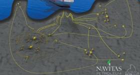 The FPSO and the Phase 1 and 2 development Field layout (Credit: Navitas Petroleum)
