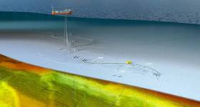 The Johan Castberg field with subsea installations with the Isflak well template in yellow (Credit: Equinor)