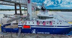 The christening of the US-built service operations vessel ECO Liberty in June 2025 (Credit: Brian Young / Equinor)