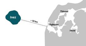 The Inez area in the North Sea (Credit: Danish Energy Agency)