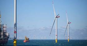 The He Dreiht offshore wind farm under construction (Credit: EnBW / Photographer: Rolf Otzipka)