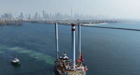 Stella Energy 1 MOPU en route to Sèmè Field (Credit: Drydocks World)