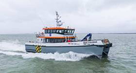 The Fulmar CTV will transport up to 32 wind technicians during the construction of Inch Cape. © OEG