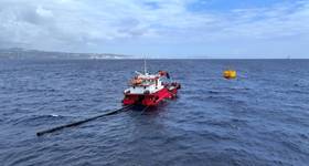 Offshore installation of the OTEC prototype at PLOCAN in Gran Canaria, Spain (Credit: Global OTEC)