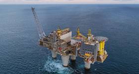 The Troll A platform in the North Sea (Credit: Jan Arne Wold and Elisabeth Sahl / Equinor)
